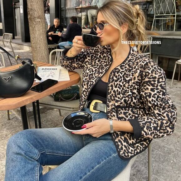 ZARA Leopard Print Jacket NWT - Picture 1 of 16